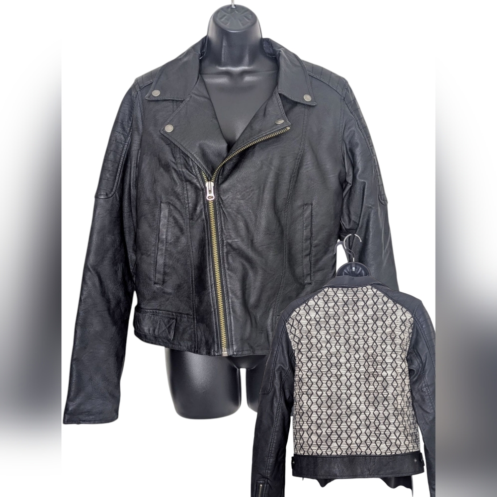 🎉 Volcom SIIN Faux Leather Moto Jacket (M)